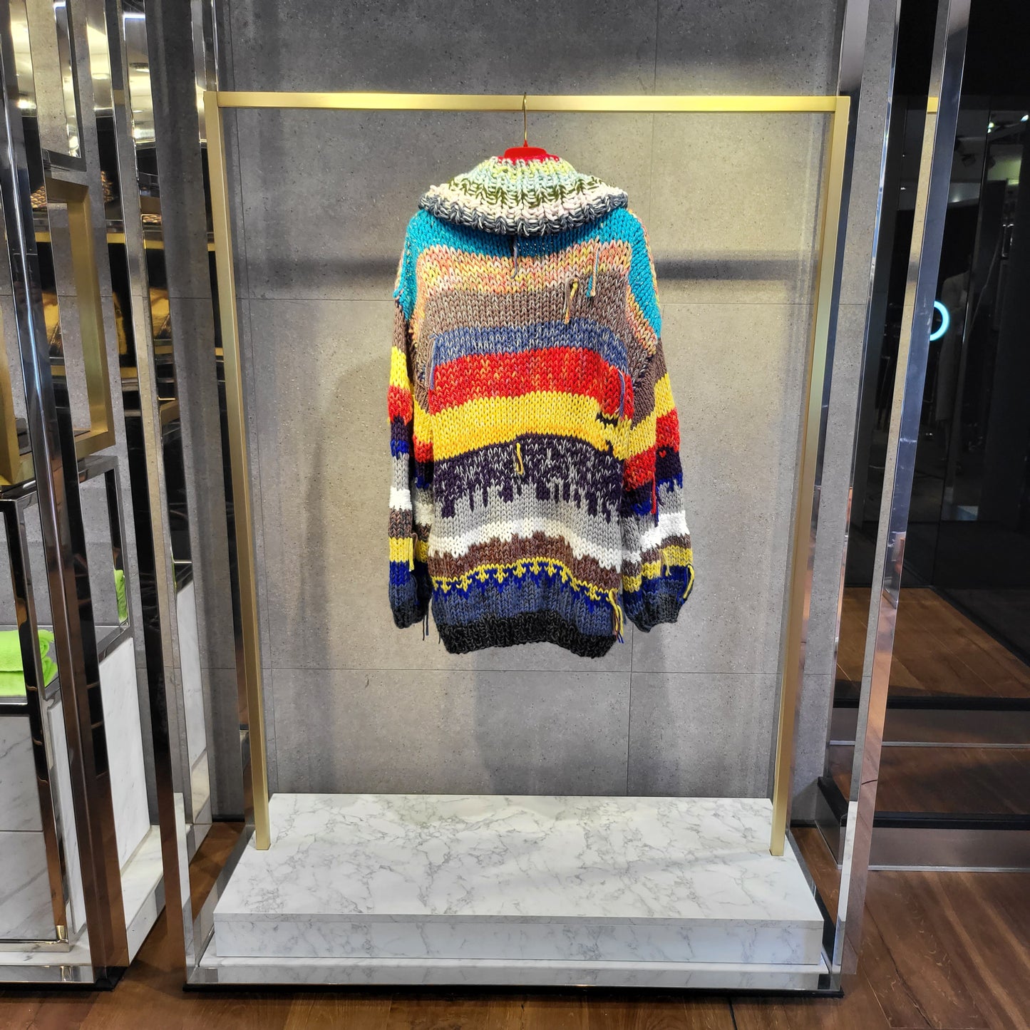 PULL COL ROULÉ À RAYURES -HANDMADE-