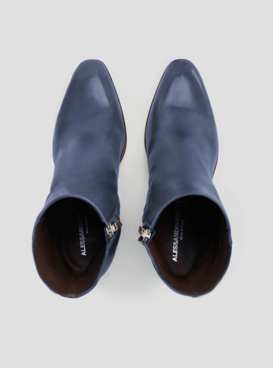 JANIS STIEFELETTEN 80MM KALBSLEDER BLAU