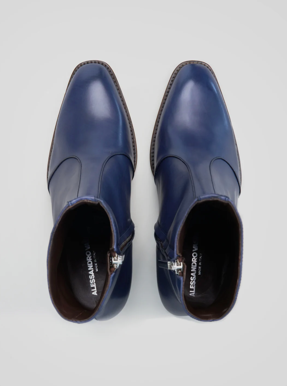 ROMAN 60 MM EN CUIR DE VEAU BLUE