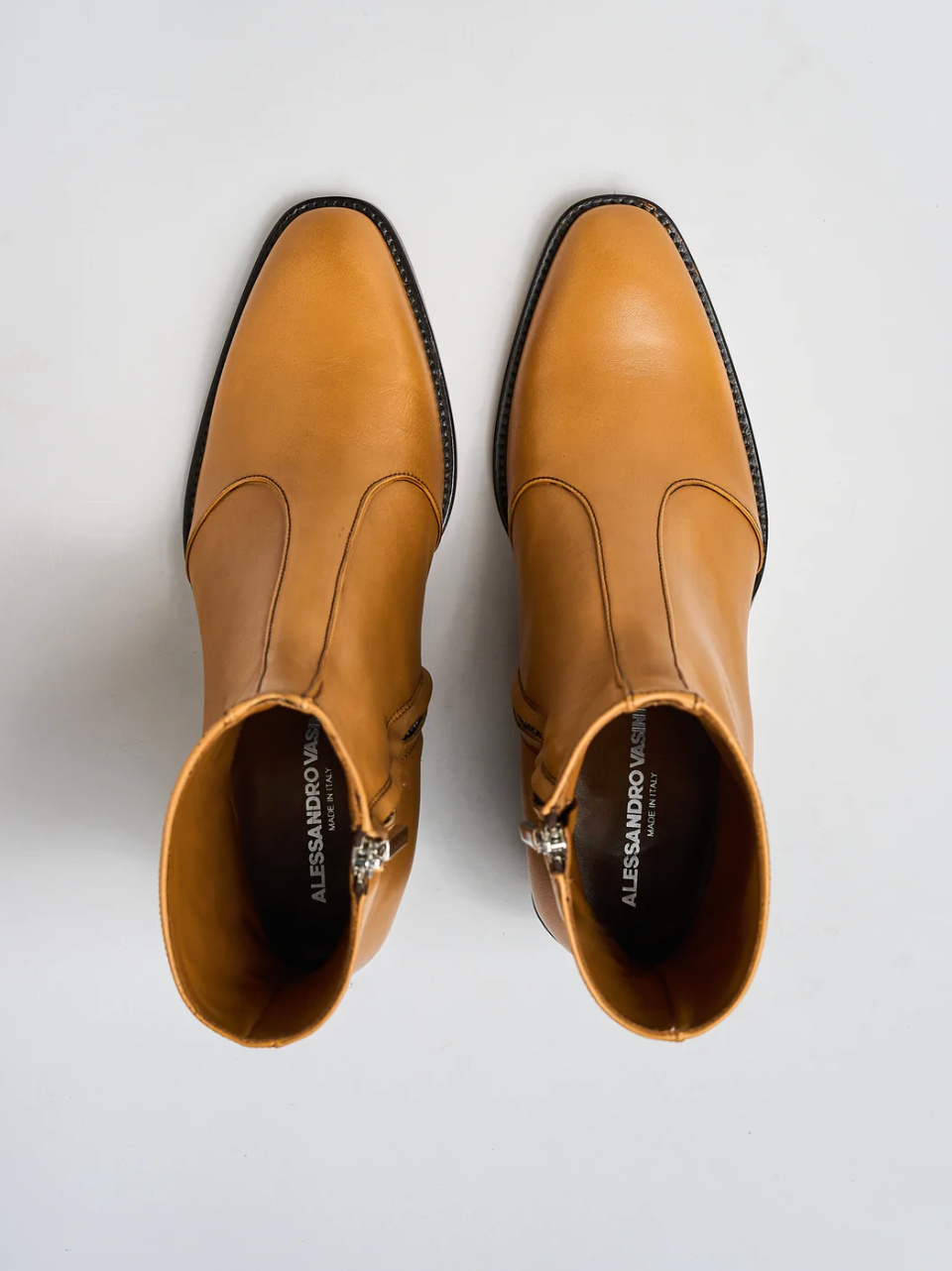 ROMAN 60 MM EN CUIR DE VEAU TAN