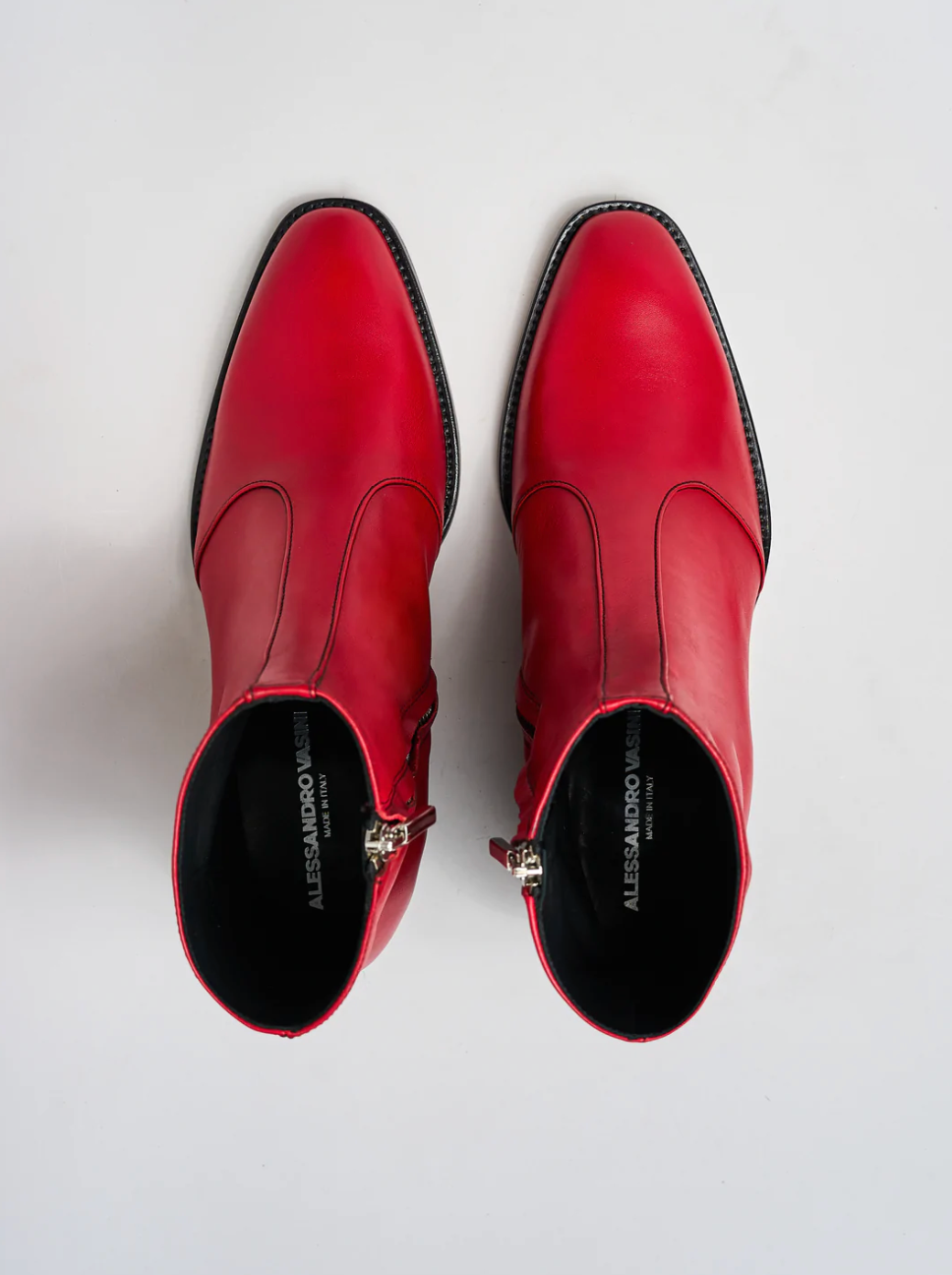 ROMAN 60 MM EN CUIR DE VEAU RED