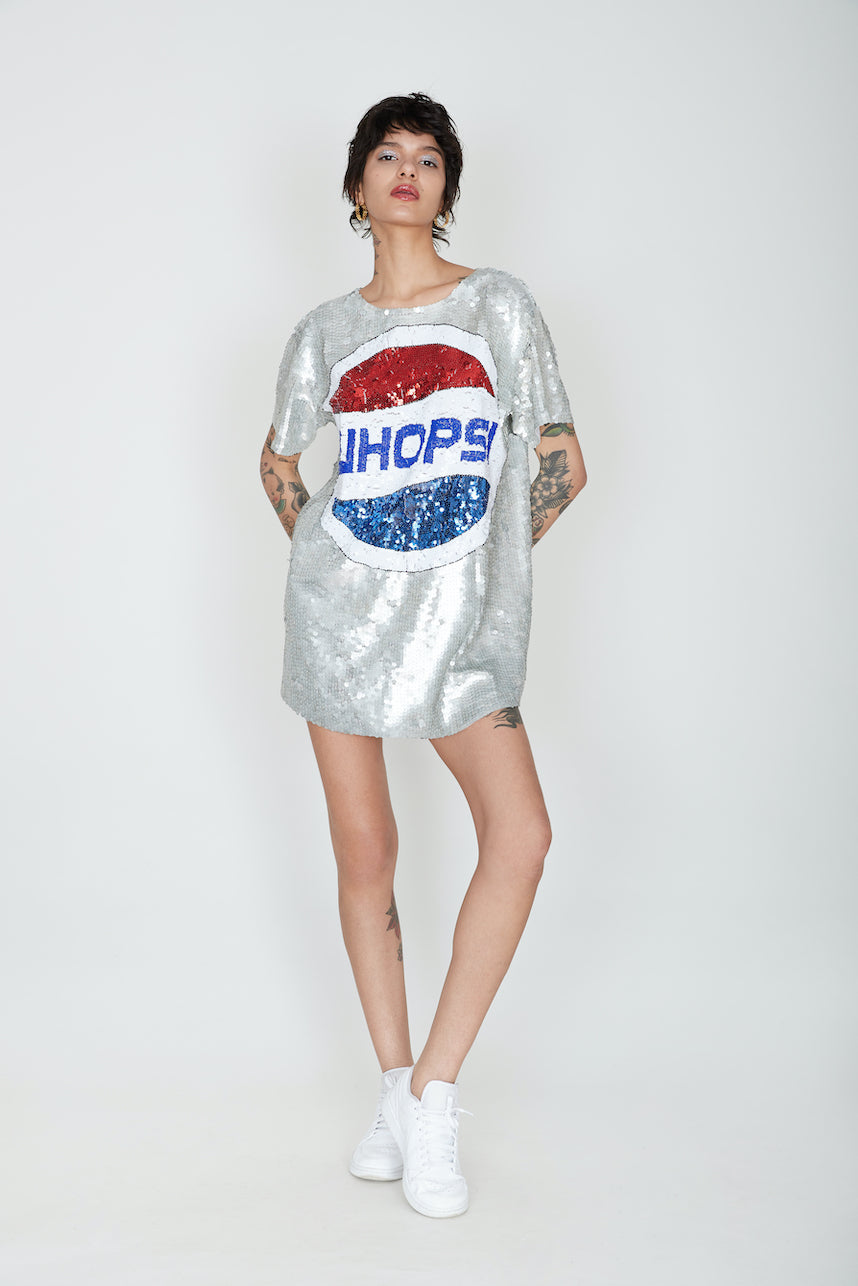 "WHOPSI" SEQUINS T-DRESS