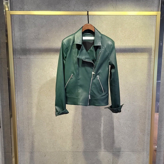 BLOUSON "CLOÉ" EN CUIR STRECH