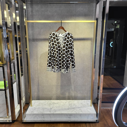 CHEMISE EN SOIE AVEC IMPRIMÉ HERZEN'S ANGELEGENHEIT