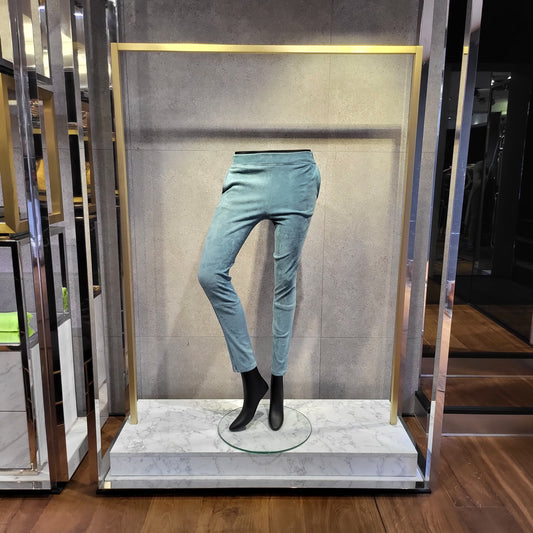 CHINO EN DAIM BLEU LAGON