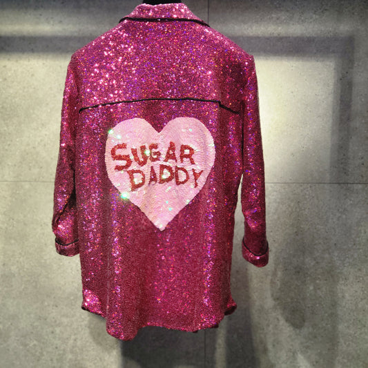 SUGAR DADDY SEQUIN PAJAMA SHIRT