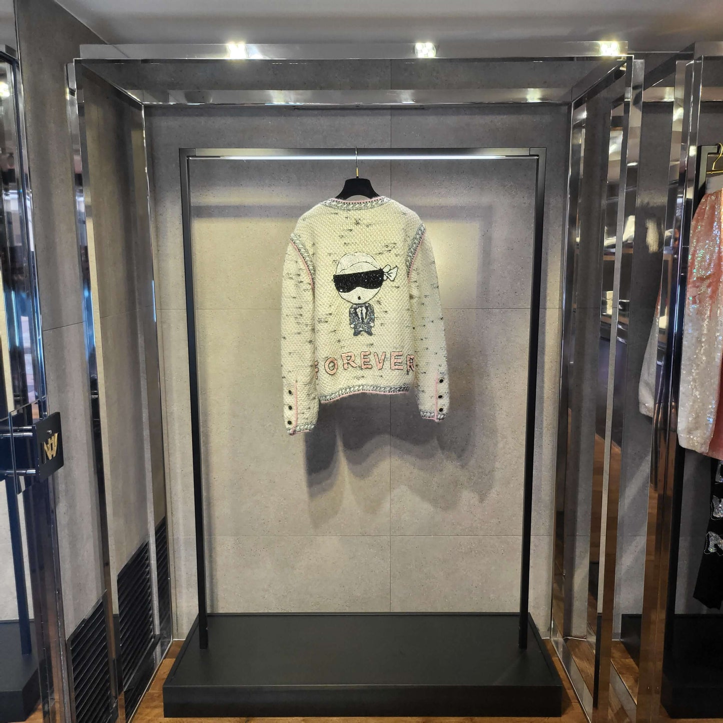 "FOREVER KARLETTO" KNITTED SHORT CARDIGAN