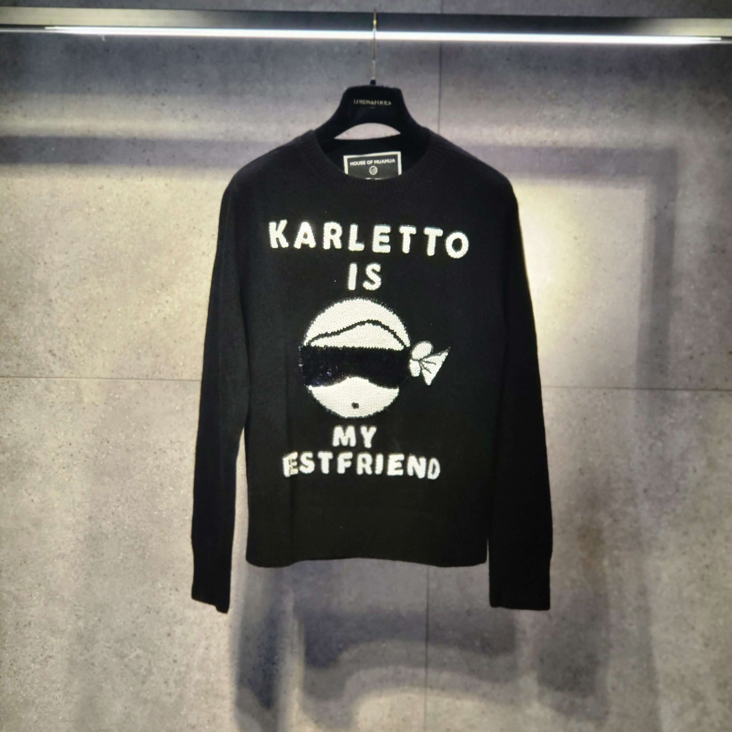 "KARLETTO IS MY BESTFRIEND" WOOL SWEATER