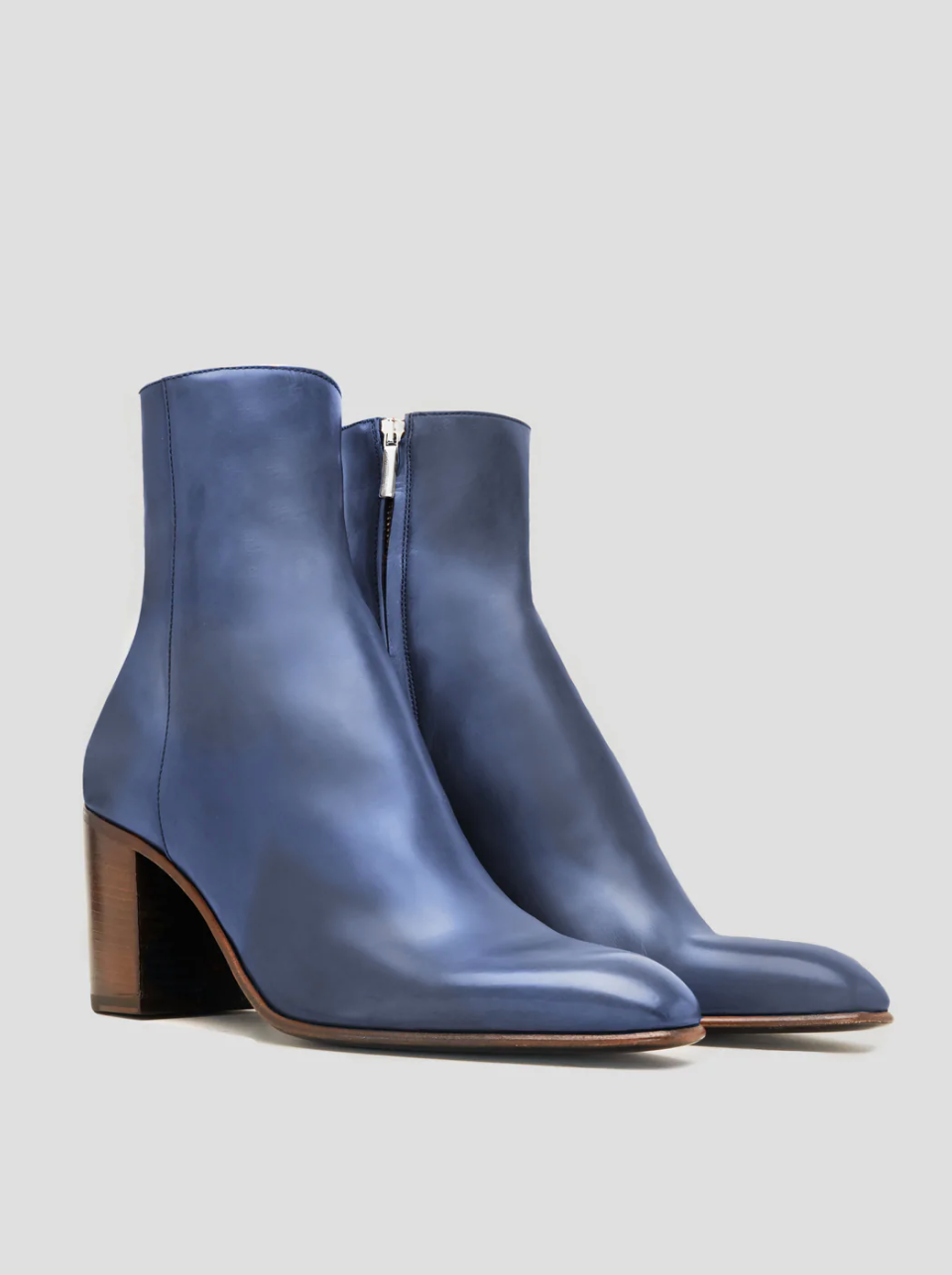 JANIS ANKLE BOOTS 80MM CALFSKIN BLUE