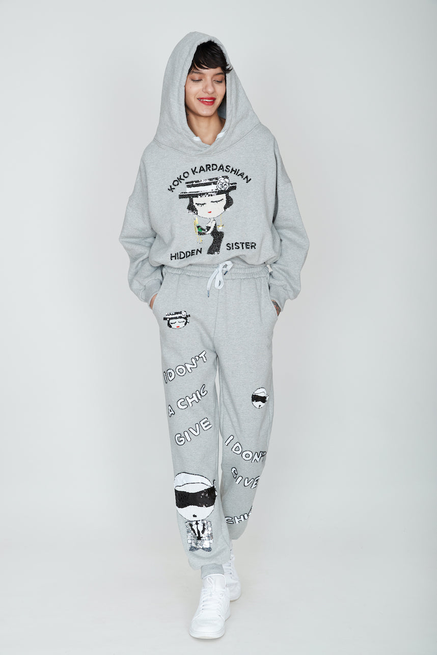 KOKO KARDASHIAN CROPPED HOODIE JUMPER