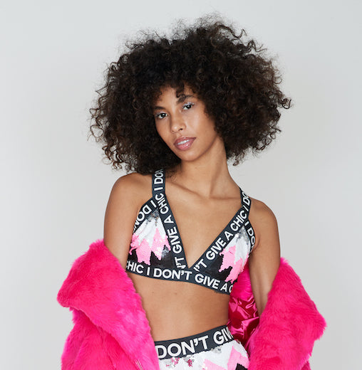 "LOVE EVERYONE" SEQUIN BRA TOP